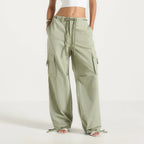 Multi pocket drawstring cargo pants