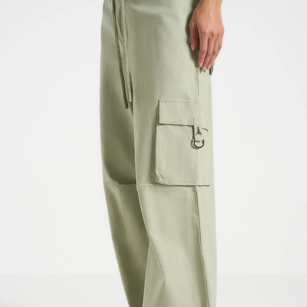 Multi pocket drawstring cargo pants