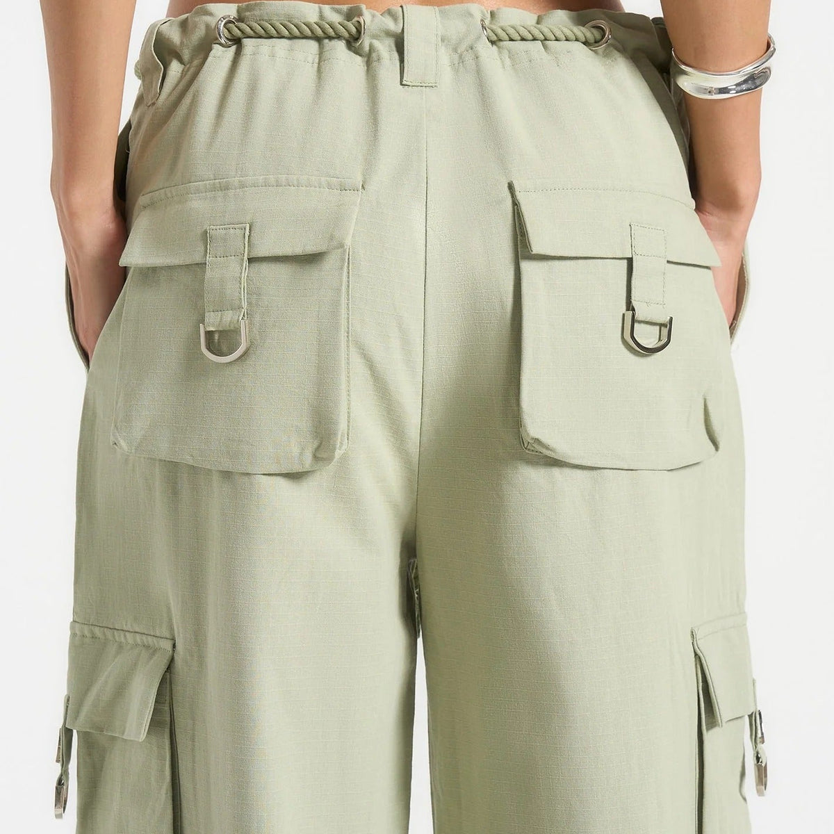 Multi pocket drawstring cargo pants