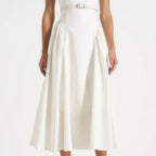 White off the shoulder midi dress