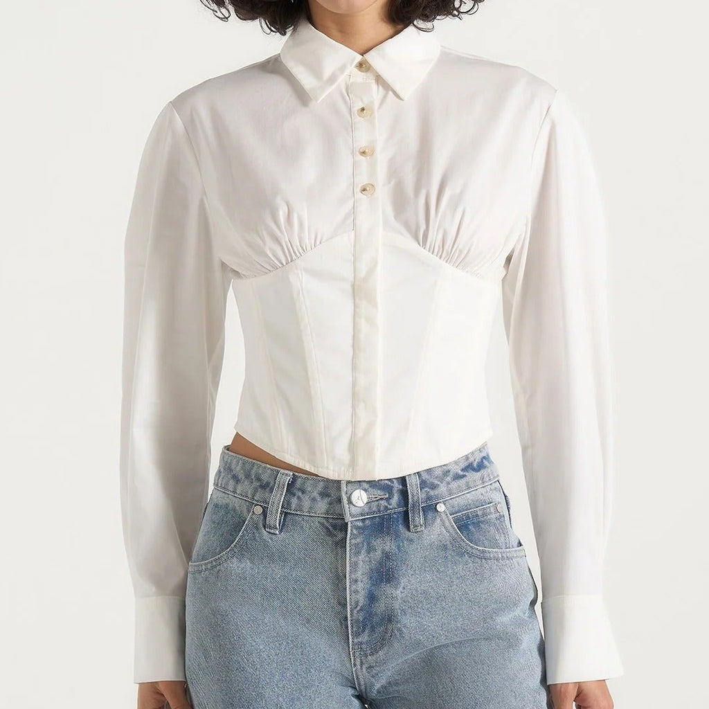 Women’s corset style cropped shirt