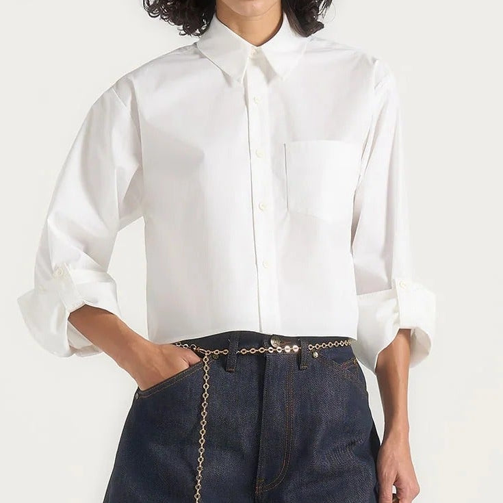 Women’s cropped white shirt