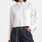 Women’s cropped white shirt